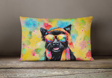 Load image into Gallery viewer, Scottish Terrier Hippie Dawg Fabric Decorative Pillow