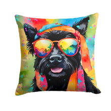 Load image into Gallery viewer, Scottish Terrier Hippie Dawg Throw Pillow - 14x14 Decorative Pillow – Art for Your Home &amp; Patio