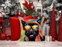 Load image into Gallery viewer, Scottish Terrier Hippie Dawg Fabric Decorative Pillow