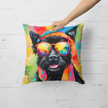 Load image into Gallery viewer, Scottish Terrier Hippie Dawg Fabric Decorative Pillow