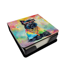 Load image into Gallery viewer, Scottish Terrier Hippie Dawg PU Leather Note Paper Holder