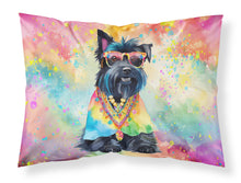 Load image into Gallery viewer, Scottish Terrier Hippie Dawg Standard Pillowcase – Artistic Decorative Front, White Back