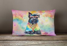 Load image into Gallery viewer, Scottish Terrier Hippie Dawg Fabric Decorative Pillow