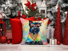 Load image into Gallery viewer, Scottish Terrier Hippie Dawg Throw Pillow - 14x14 Decorative Pillow – Art for Your Home &amp; Patio