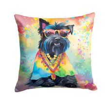 Load image into Gallery viewer, Scottish Terrier Hippie Dawg Throw Pillow - 14x14 Decorative Pillow – Art for Your Home &amp; Patio