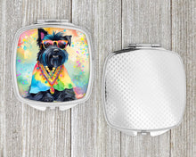 Load image into Gallery viewer, Scottish Terrier Hippie Dawg Compact Mirror – Stylish Purse Mirror with Artistic Covers
