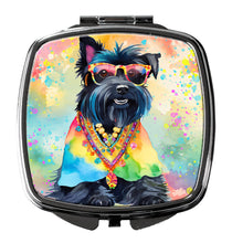 Load image into Gallery viewer, Scottish Terrier Hippie Dawg Compact Mirror – Stylish Purse Mirror with Artistic Covers