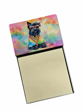 Load image into Gallery viewer, Scottish Terrier Hippie Dawg Sticky Note Holder- Refiilable Desk Accessory Note Pad