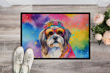 Load image into Gallery viewer, Shih Tzu Hippie Dawg Doormat - 24x36 Decorative Floor Mat – Indoor/Outdoor Rug with Artistic Flair