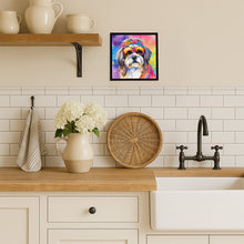 Load image into Gallery viewer, Shih Tzu Hippie Dawg Framed Metal Print