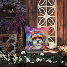 Load image into Gallery viewer, Shih Tzu Hippie Dawg Fabric Decorative Pillow