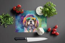 Load image into Gallery viewer, Shih Tzu Hippie Dawg Glass Cutting Boards – Durable, Decorative Kitchen Art Large