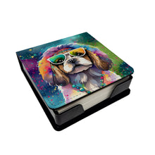 Load image into Gallery viewer, Shih Tzu Hippie Dawg PU Leather Note Paper Holder