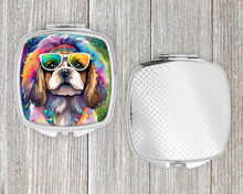 Load image into Gallery viewer, Shih Tzu Hippie Dawg Compact Mirror – Stylish Purse Mirror with Artistic Covers