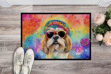 Load image into Gallery viewer, Shih Tzu Hippie Dawg Doormat - 24x36 Decorative Floor Mat – Indoor/Outdoor Rug with Artistic Flair
