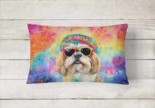 Load image into Gallery viewer, Shih Tzu Hippie Dawg Fabric Decorative Pillow
