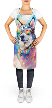 Load image into Gallery viewer, Siberian Husky Hippie Dawg Apron – Artist-Designed Kitchen, BBQ &amp; Craft Apron