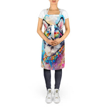 Load image into Gallery viewer, Siberian Husky Hippie Dawg Apron – Artist-Designed Kitchen, BBQ &amp; Craft Apron