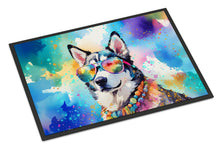 Load image into Gallery viewer, Siberian Husky Hippie Dawg Doormat - 24x36 Decorative Floor Mat – Indoor/Outdoor Rug with Artistic Flair