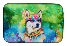 Load image into Gallery viewer, Siberian Husky Hippie Dawg Dish Drying Mat