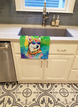 Load image into Gallery viewer, Siberian Husky Hippie Dawg Kitchen Towel
