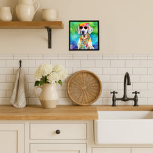 Load image into Gallery viewer, Weimaraner Hippie Dawg Framed Metal Print