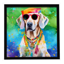 Load image into Gallery viewer, Weimaraner Hippie Dawg Framed Metal Print