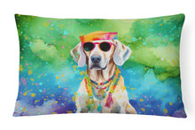 Load image into Gallery viewer, Weimaraner Hippie Dawg Fabric Decorative Pillow