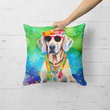 Load image into Gallery viewer, Weimaraner Hippie Dawg Fabric Decorative Pillow