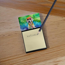 Load image into Gallery viewer, Weimaraner Hippie Dawg Sticky Note Holder- Refiilable Desk Accessory Note Pad