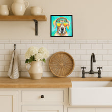 Load image into Gallery viewer, Weimaraner Hippie Dawg Framed Metal Print