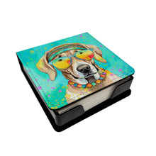 Load image into Gallery viewer, Weimaraner Hippie Dawg PU Leather Note Paper Holder