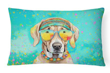 Load image into Gallery viewer, Weimaraner Hippie Dawg Fabric Decorative Pillow