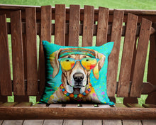 Load image into Gallery viewer, Weimaraner Hippie Dawg Throw Pillow - 14x14 Decorative Pillow – Art for Your Home &amp; Patio