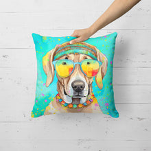 Load image into Gallery viewer, Weimaraner Hippie Dawg Fabric Decorative Pillow