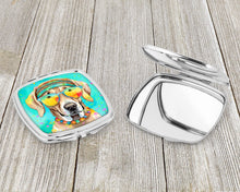 Load image into Gallery viewer, Weimaraner Hippie Dawg Compact Mirror – Stylish Purse Mirror with Artistic Covers