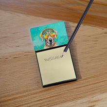 Load image into Gallery viewer, Weimaraner Hippie Dawg Sticky Note Holder- Refiilable Desk Accessory Note Pad