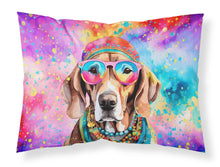 Load image into Gallery viewer, Weimaraner Hippie Dawg Standard Pillowcase – Artistic Decorative Front, White Back