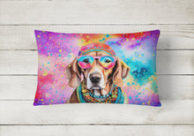 Load image into Gallery viewer, Weimaraner Hippie Dawg Fabric Decorative Pillow