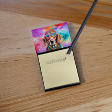 Load image into Gallery viewer, Weimaraner Hippie Dawg Sticky Note Holder- Refiilable Desk Accessory Note Pad