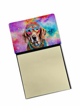 Load image into Gallery viewer, Weimaraner Hippie Dawg Sticky Note Holder- Refiilable Desk Accessory Note Pad