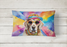 Load image into Gallery viewer, Weimaraner Hippie Dawg Fabric Decorative Pillow