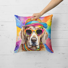 Load image into Gallery viewer, Weimaraner Hippie Dawg Fabric Decorative Pillow