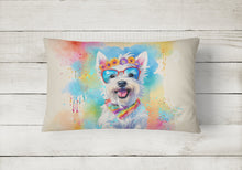 Load image into Gallery viewer, Westie Hippie Dawg Fabric Decorative Pillow