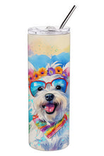 Load image into Gallery viewer, Westie Hippie Dawg Stainless Steel Skinny Tumbler