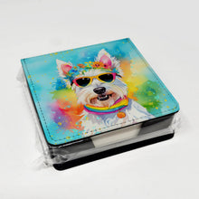 Load image into Gallery viewer, Westie Hippie Dawg PU Leather Note Paper Holder