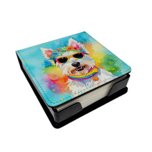 Load image into Gallery viewer, Westie Hippie Dawg PU Leather Note Paper Holder