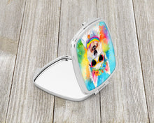 Load image into Gallery viewer, Westie Hippie Dawg Compact Mirror – Stylish Purse Mirror with Artistic Covers
