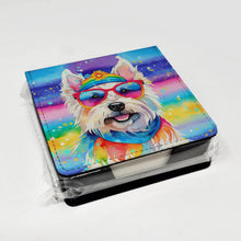 Load image into Gallery viewer, Westie Hippie Dawg PU Leather Note Paper Holder
