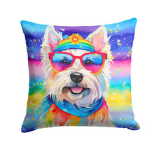 Load image into Gallery viewer, Westie Hippie Dawg Throw Pillow - 14x14 Decorative Pillow – Art for Your Home &amp; Patio